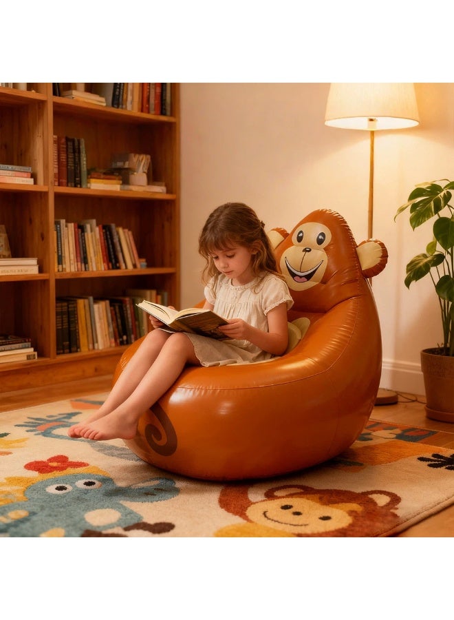 general Monkey Inflatable Lazy Sofa - Thickened Wear-Resistant Leakproof Lounge Chair Foldable Comfort for Home Bedroom Balcony - Image 1